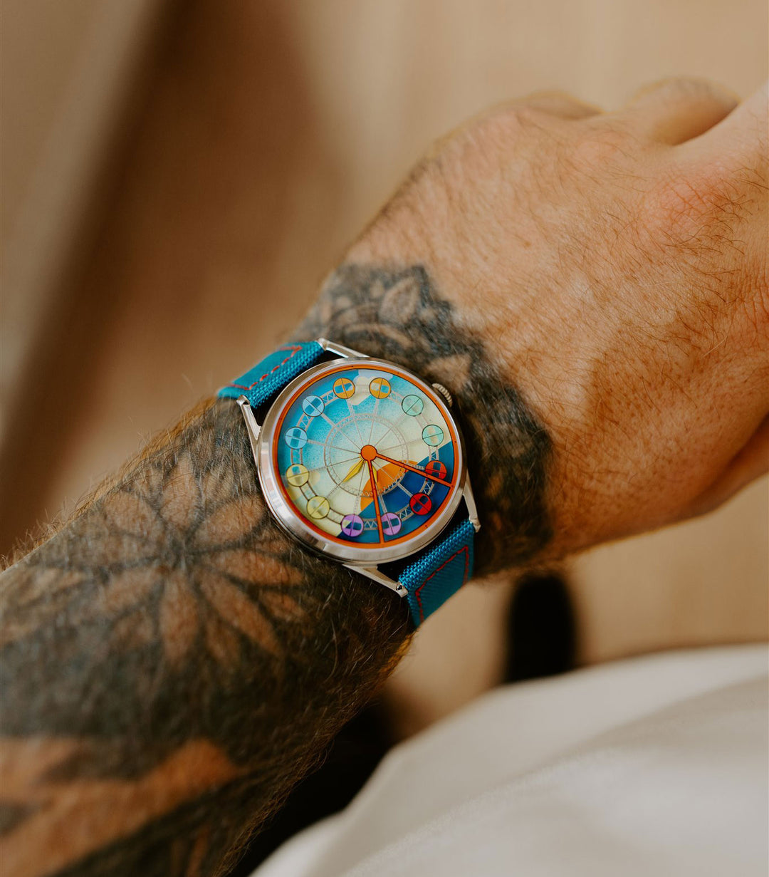 Enjoy the ride watch on wrist