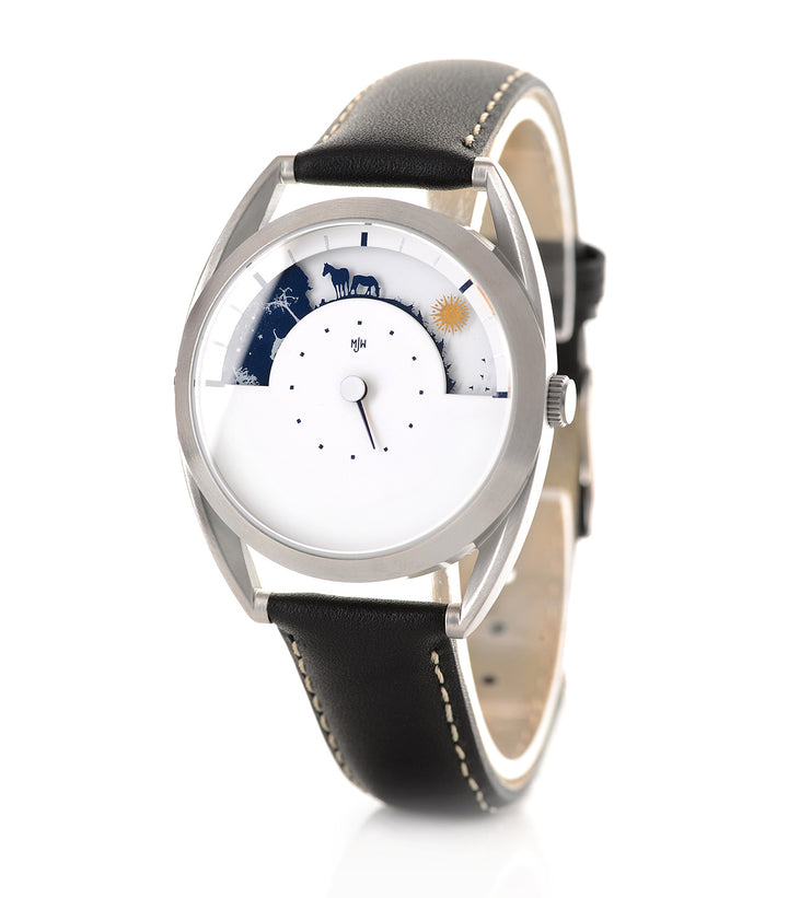 Sun and moon watch side view