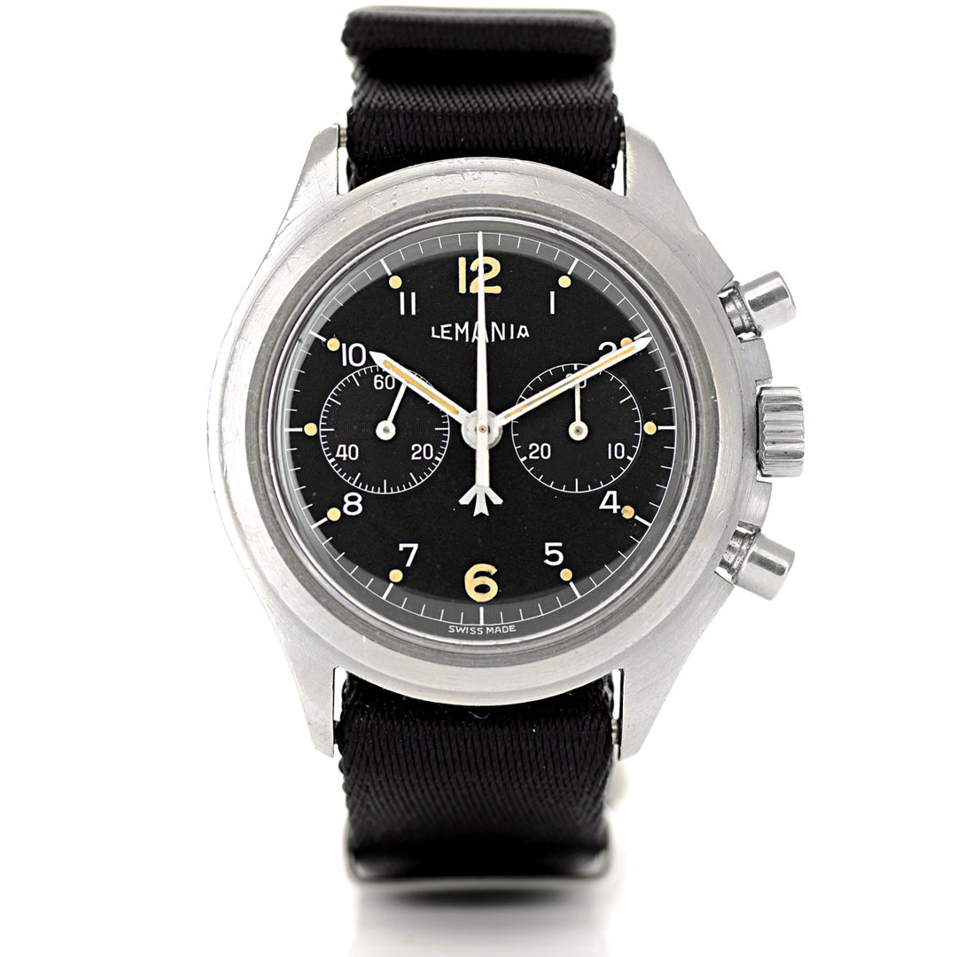 Lemania two-button military chronograph (1975)