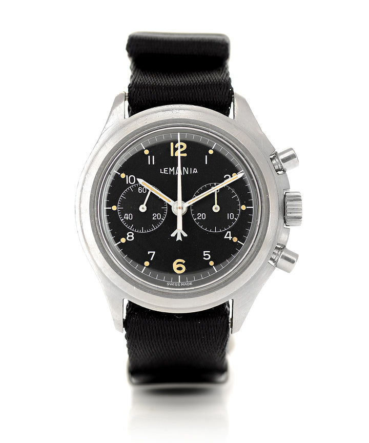 Lemania two-button military chronograph (1975)