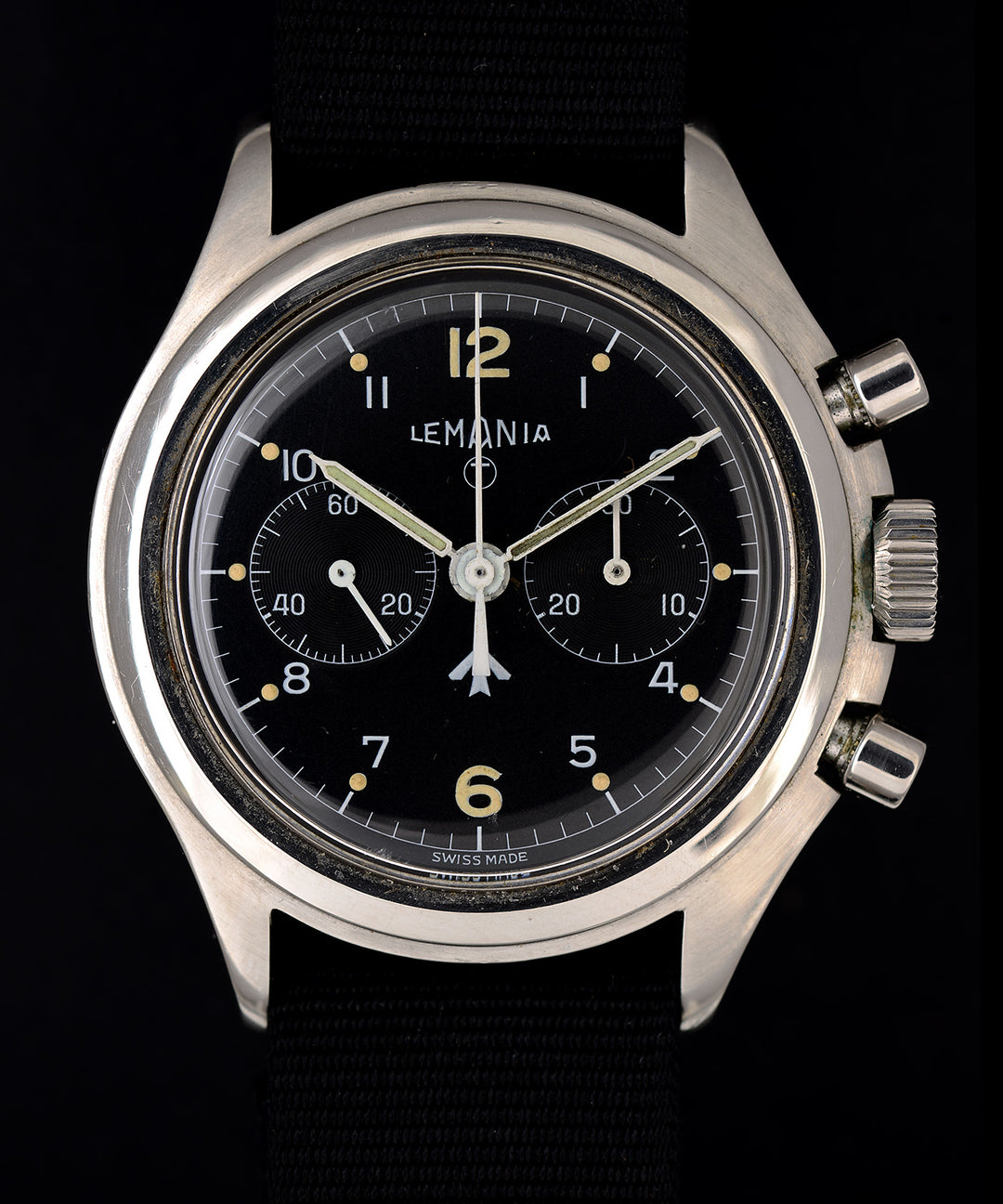 Lemania two button military issue Chronograph (1975)