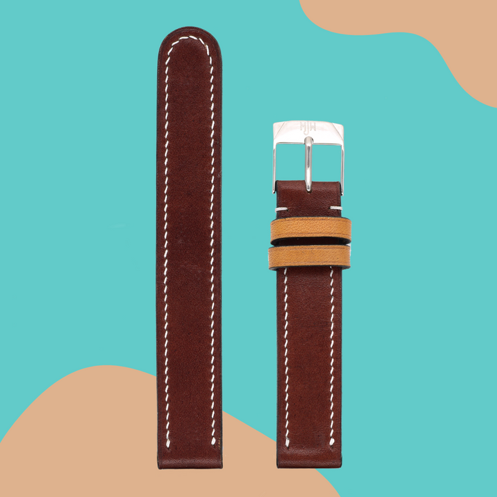 Handmade leather watch strap: Australian Nut