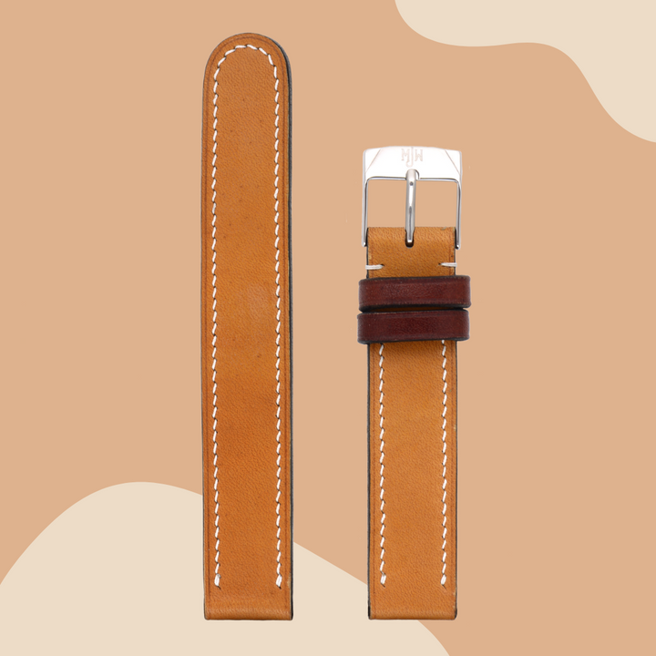 Handmade leather watch strap: London Tan